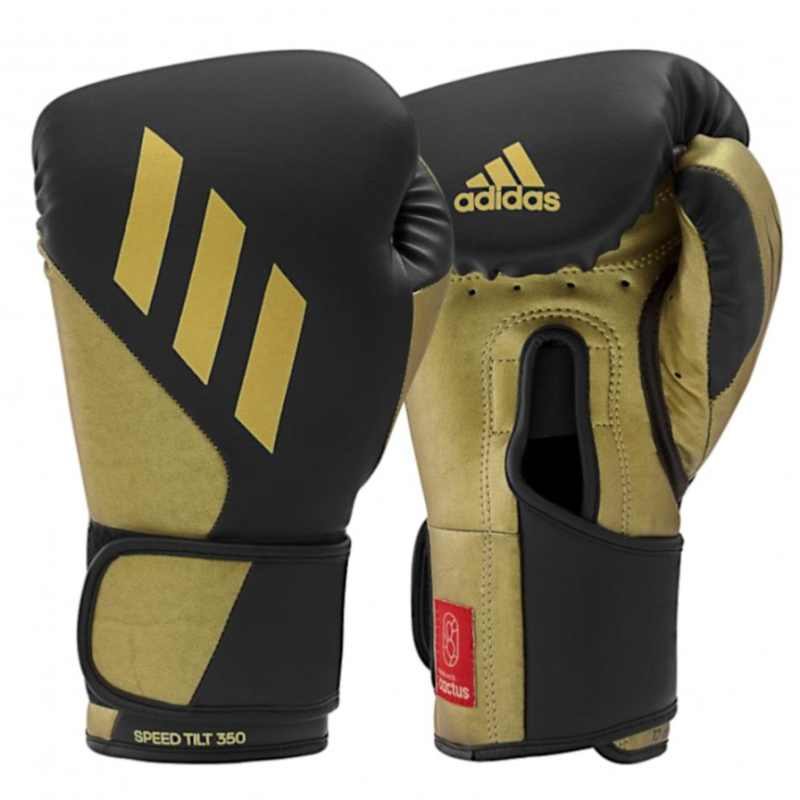 Gants de boxe d entrainement ADIDAS SPEED TILT 350 NOIR OR CACTUS